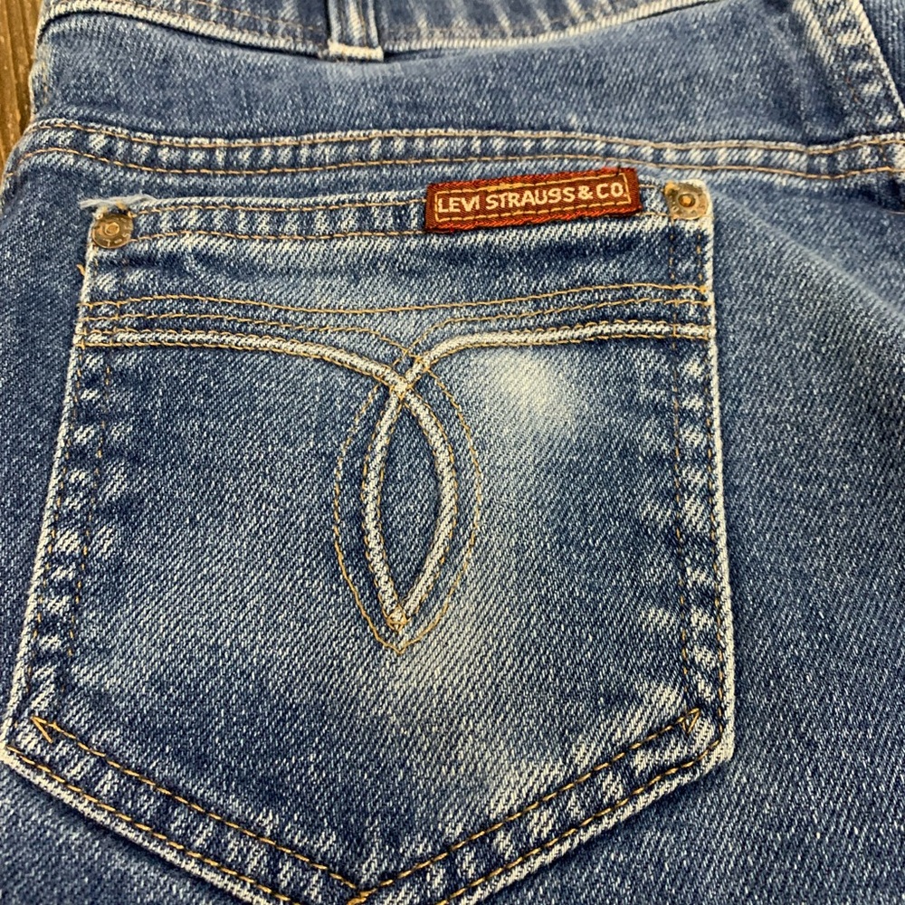 Levi's Men's Straight Jeans - Blue with Tan Stitching